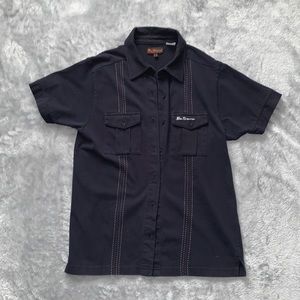 Ben Sherman Navy Cotton Button Down